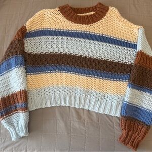 Altar'd State Hollis Multicolor Striped Sweater